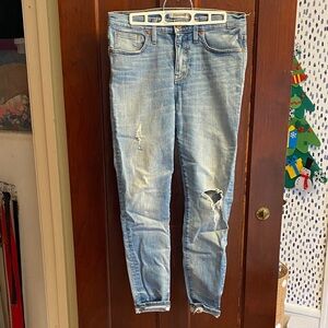 Light Blue Distressed Madewell Jeans